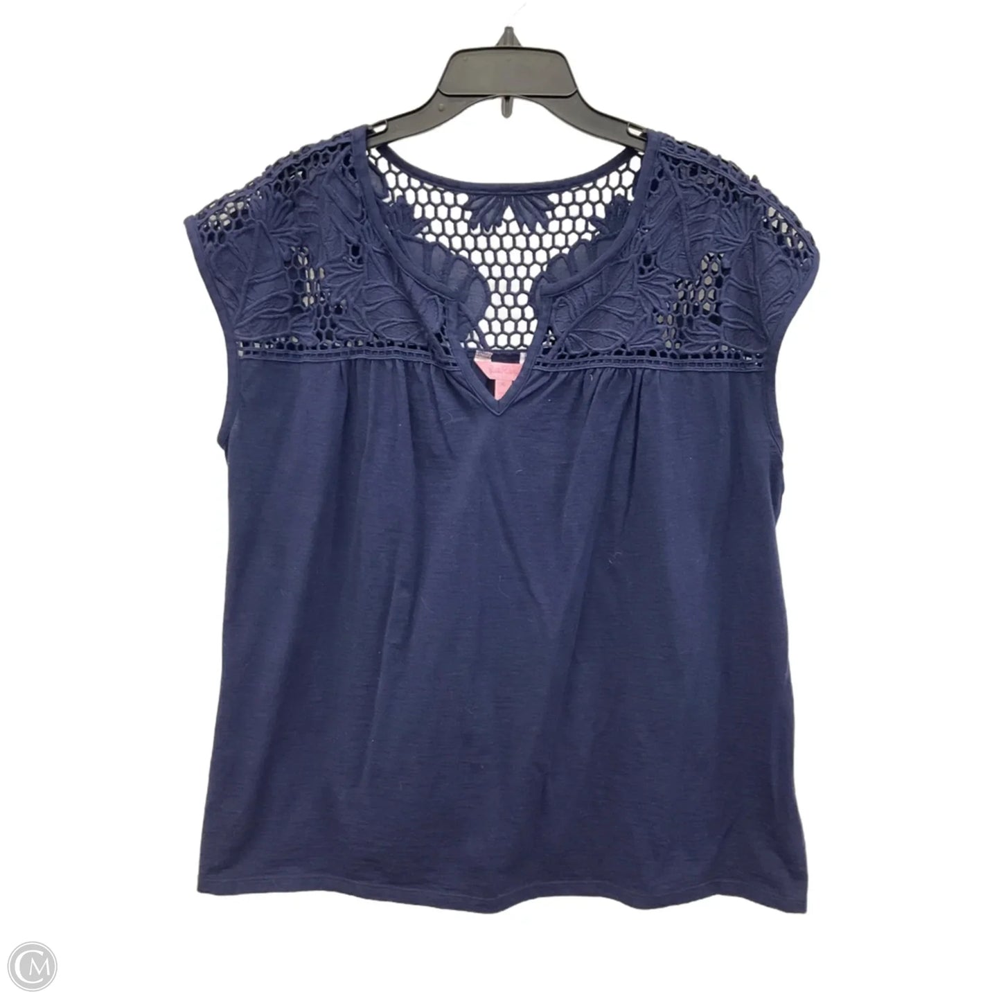 Top Sleeveless Designer By Lilly Pulitzer In Navy, Size: Xl