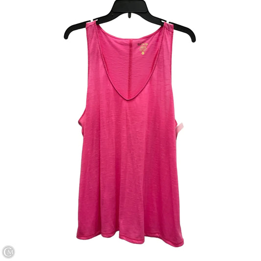 Top Sleeveless Designer By Lilly Pulitzer In Pink, Size: Xl