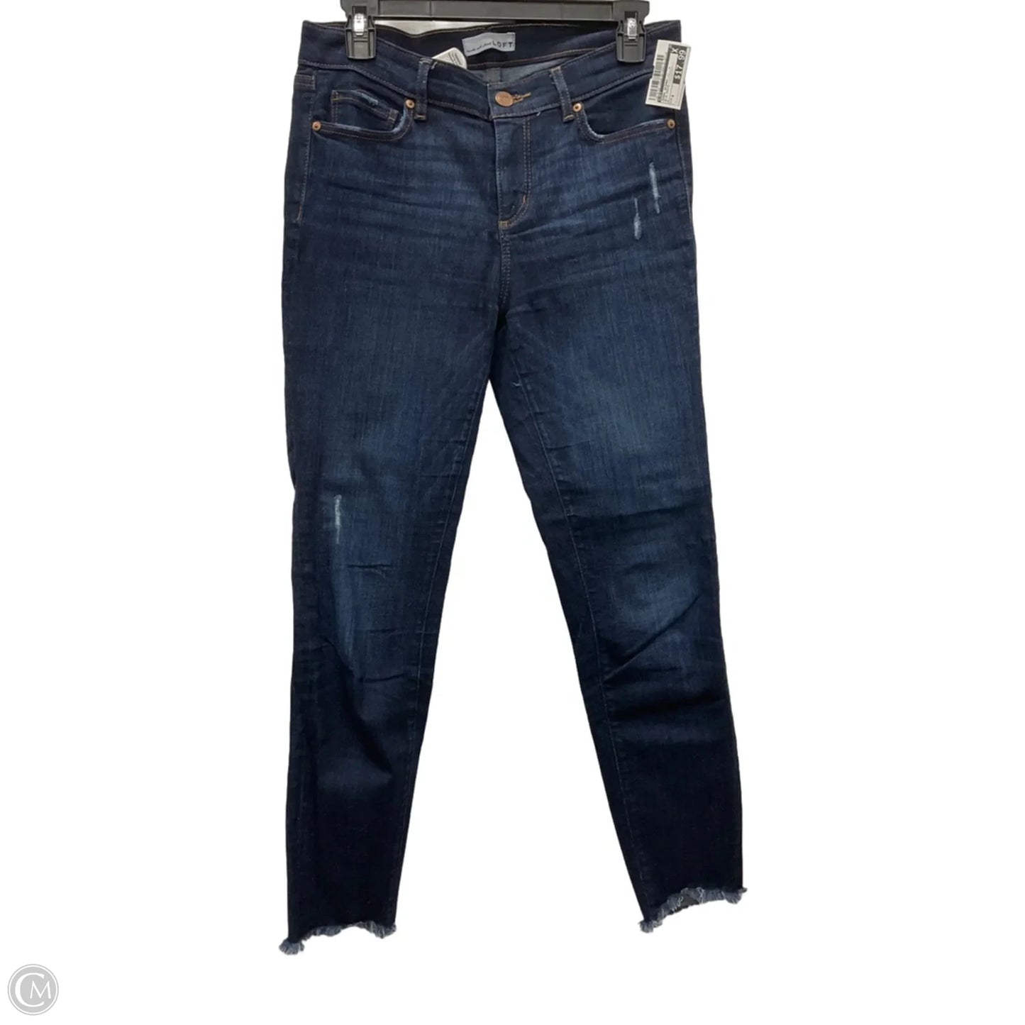 Jeans Skinny By Loft In Blue Denim, Size: 4