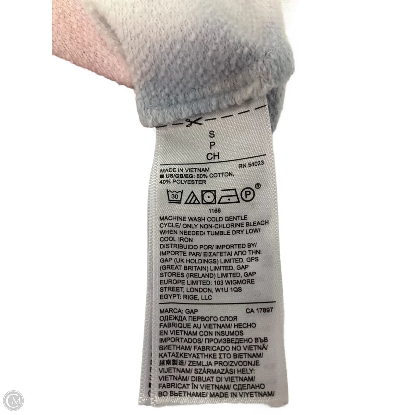 Sweatshirt Crewneck By Gap In White, Size: S