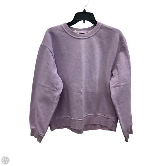 Sweatshirt Crewneck By Zara In Purple, Size: L