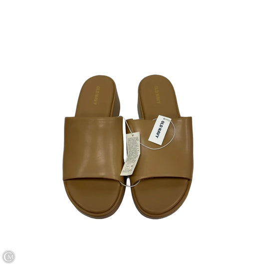 Sandals Heels Platform By Old Navy In Brown, Size: 6