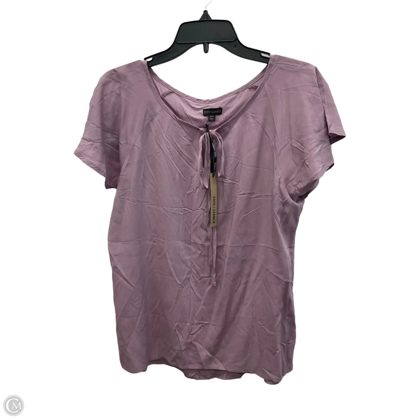 Top Short Sleeve By Coco And Carmen In Purple, Size: S