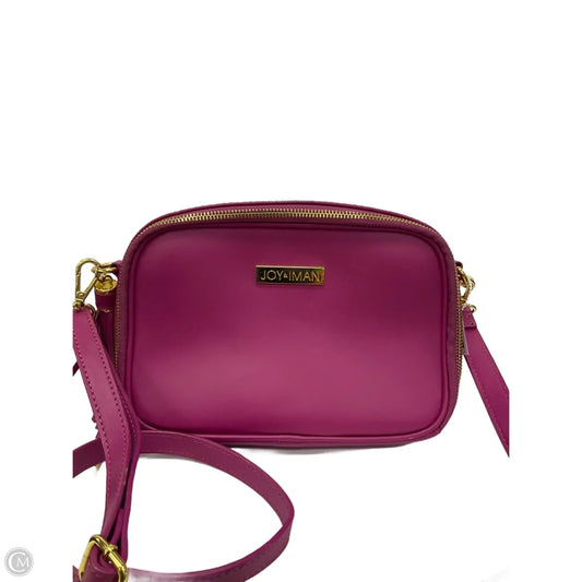 Crossbody Leather By Joy & Iman, Size: Medium