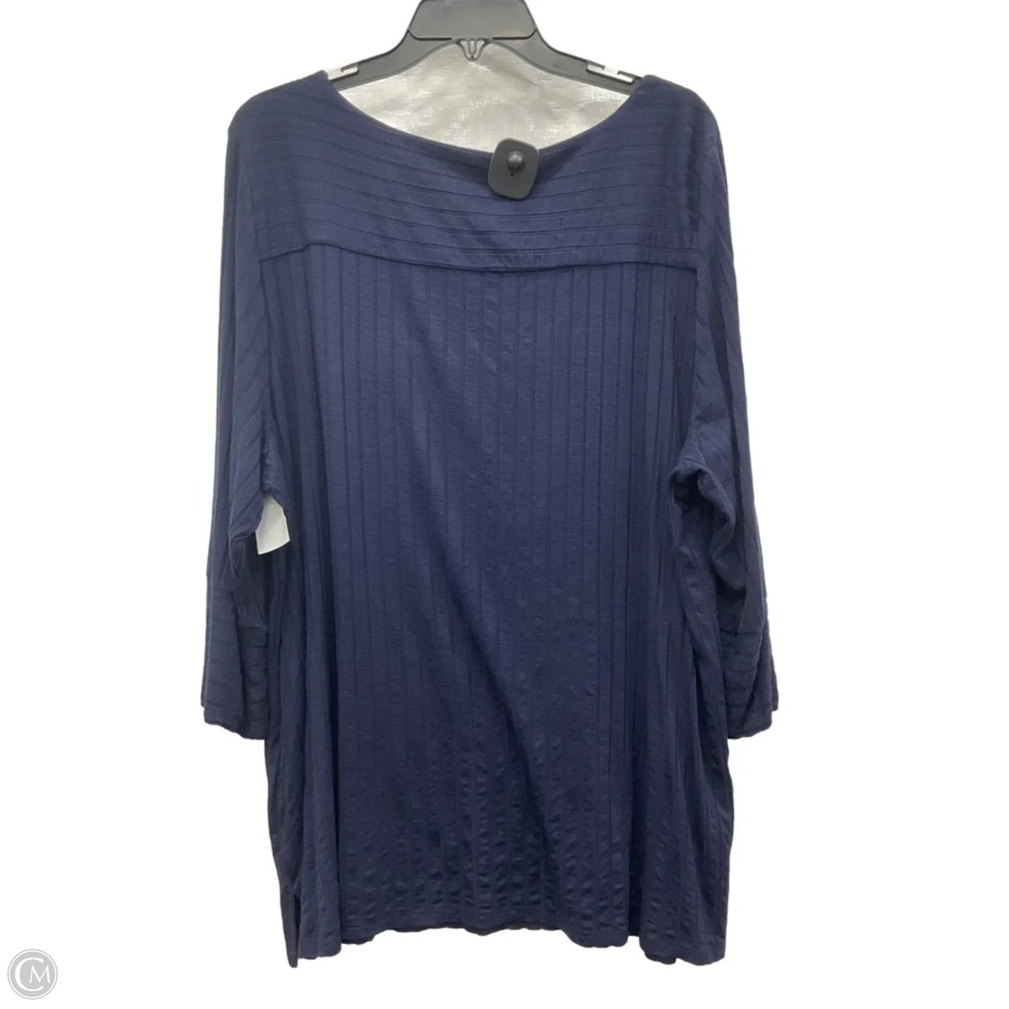 Top 3/4 Sleeve By Chicos In Blue, Size: Xxl