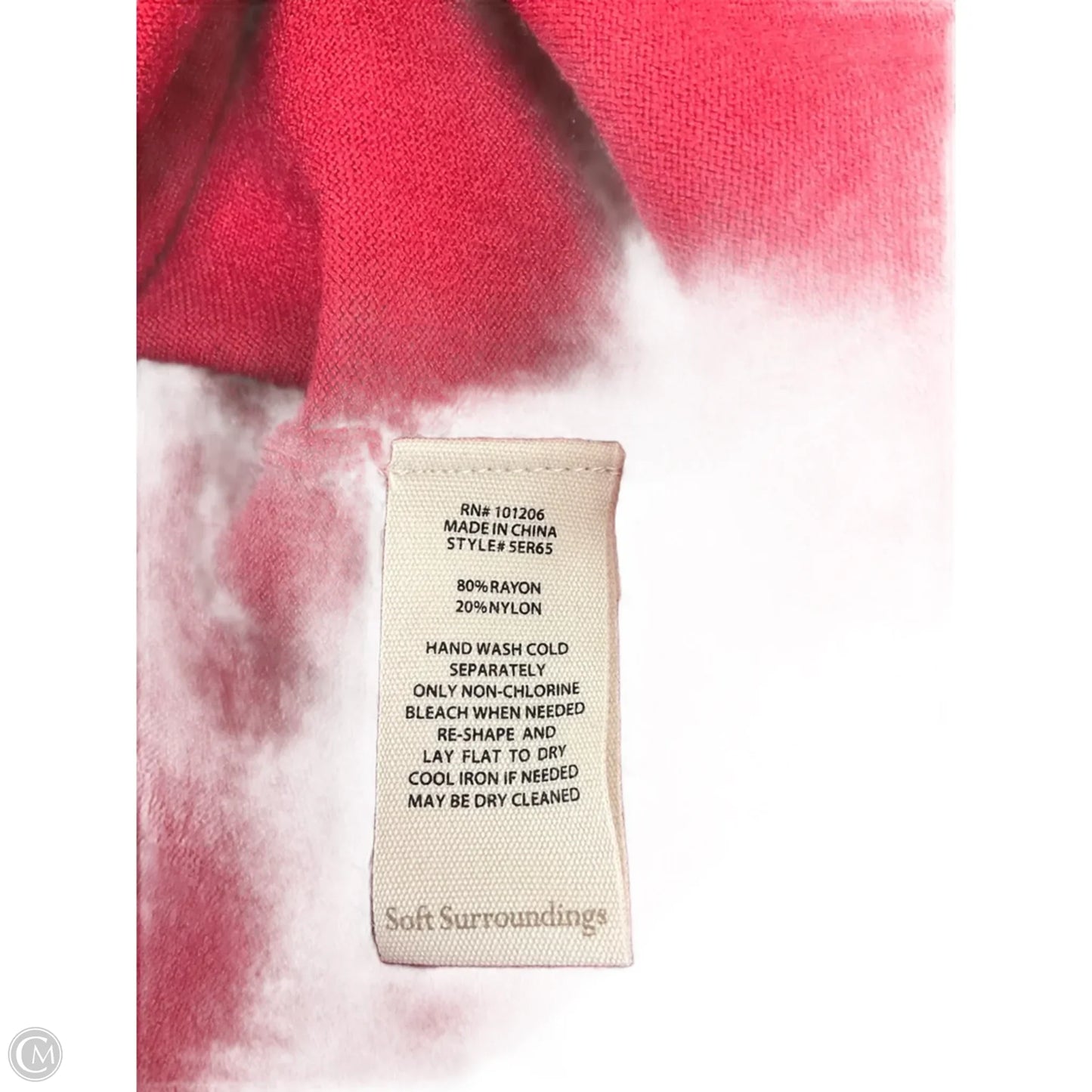 Top Long Sleeve By Soft Surroundings In Red