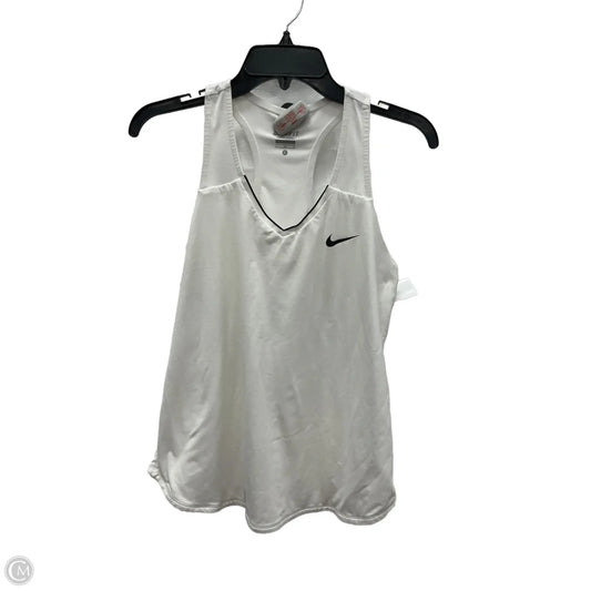 Athletic Tank Top By Nike Apparel In White, Size: L