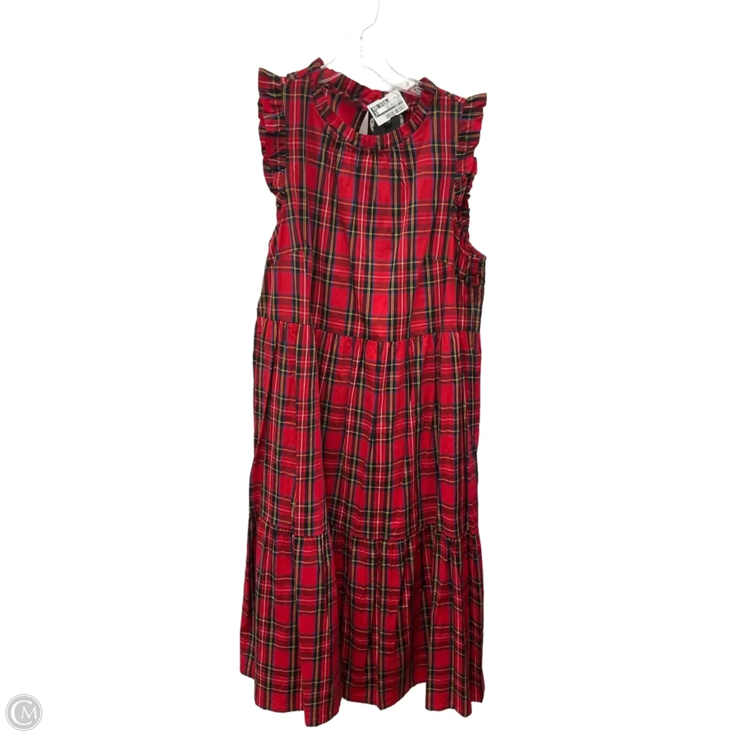 Dress Casual Maxi By J. Crew In Plaid Pattern, Size: 14