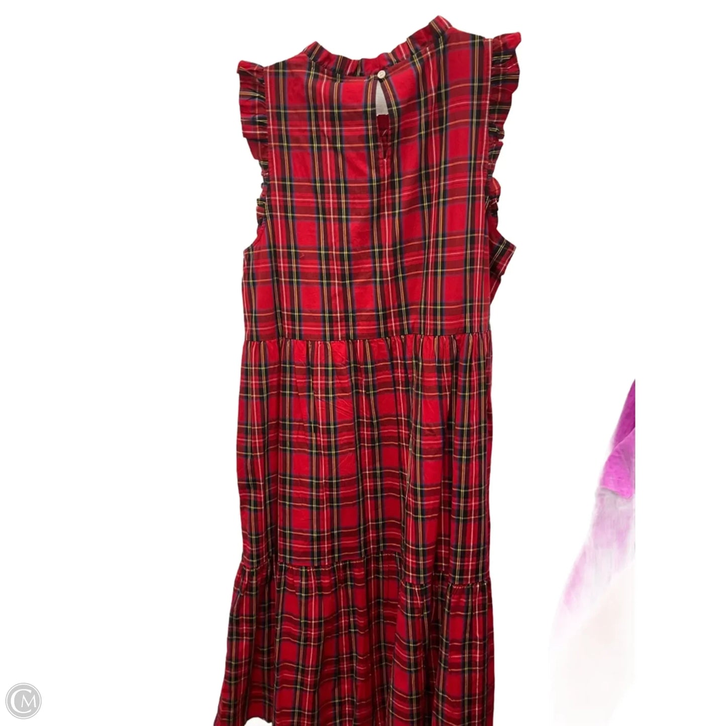 Dress Casual Maxi By J. Crew In Plaid Pattern, Size: 14