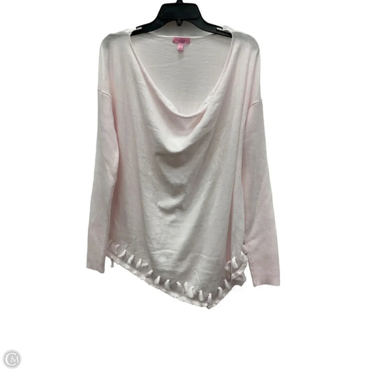 Top Long Sleeve Designer By Lilly Pulitzer In Pink, Size: Xl