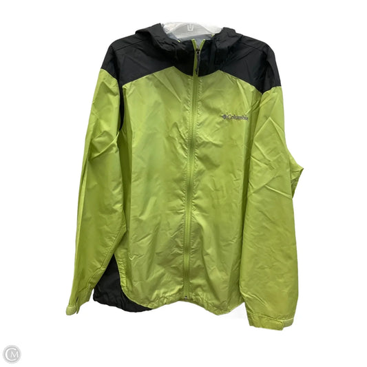 Jacket Windbreaker By Columbia In Green, Size: Xl