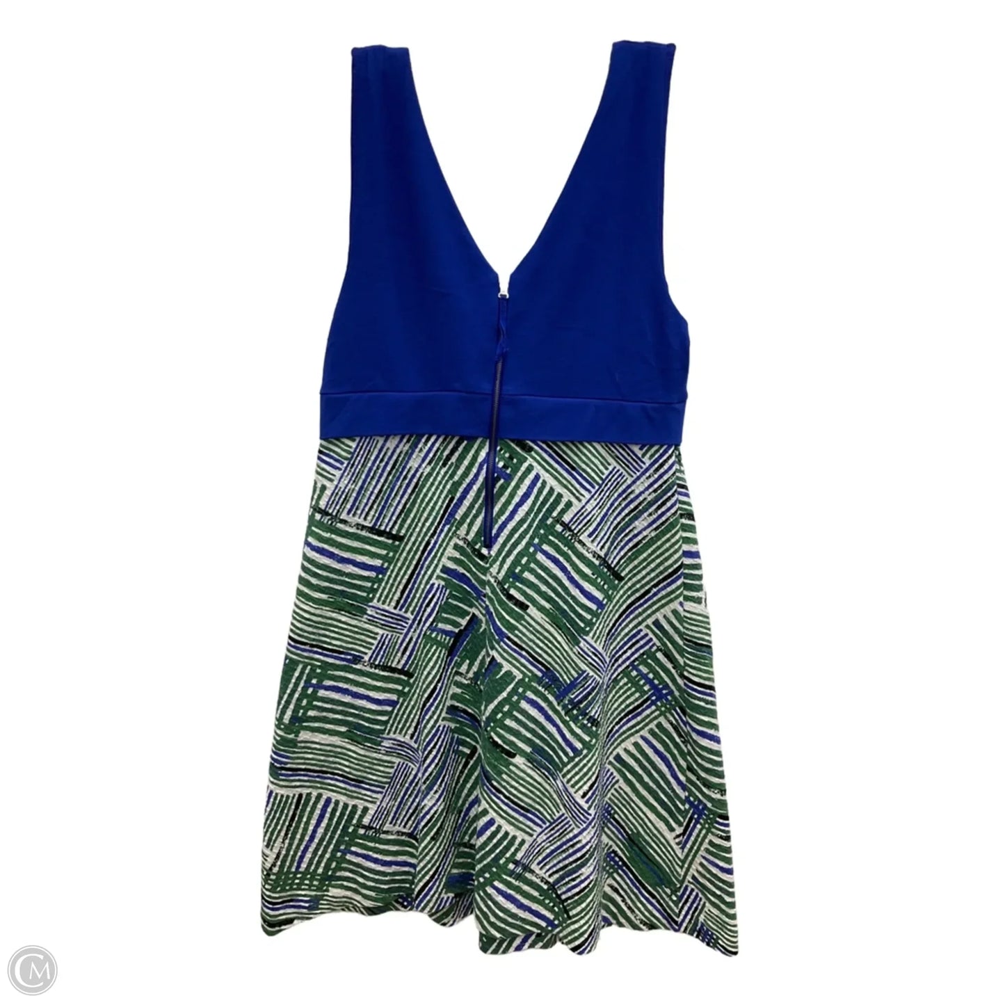 Dress Casual Midi By Hd In Paris In Blue & Green, Size: 14