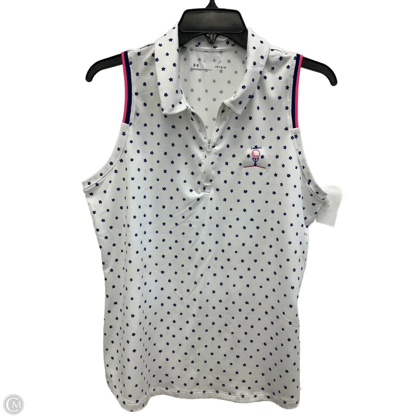 Top Sleeveless By Under Armour In White, Size: L