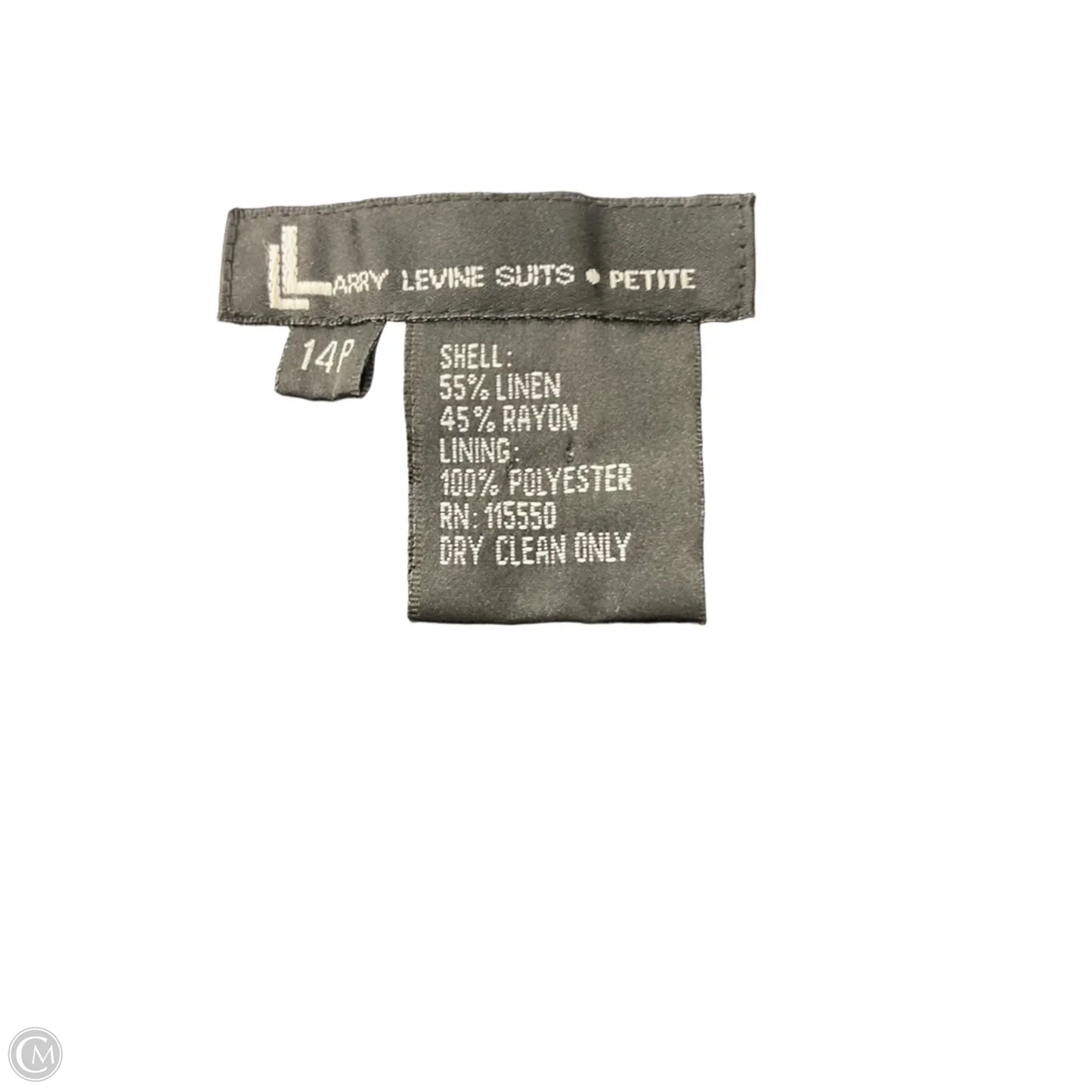 Pants Linen By Larry Levine In Brown, Size: 14