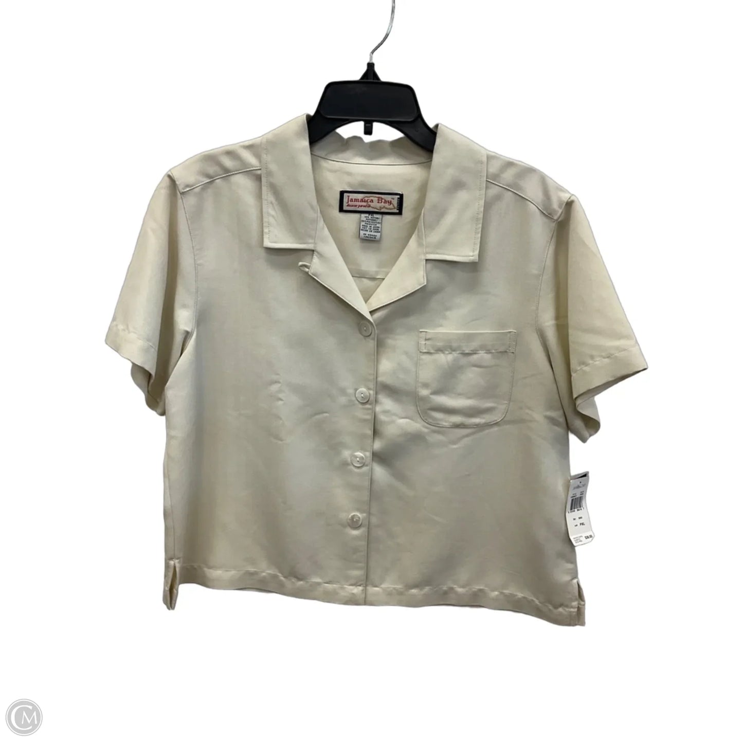 Top Short Sleeve By Cmc In Cream, Size: Xl