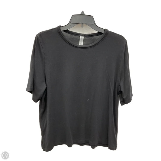 Athletic Top Short Sleeve By Athleta In Black, Size: S