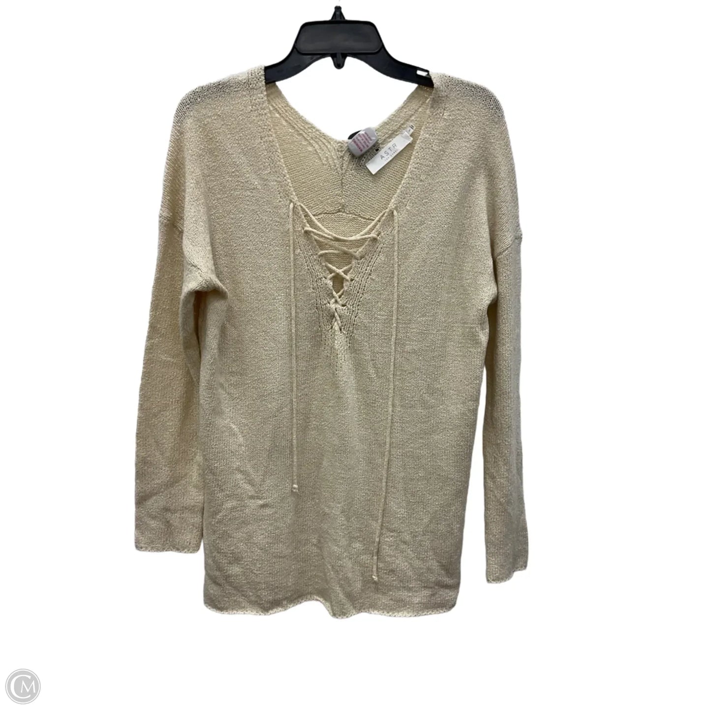 Top Long Sleeve By Astr In Beige, Size: S