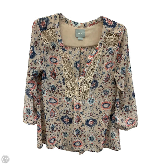 Top Long Sleeve By Maeve In Floral Print, Size: 10