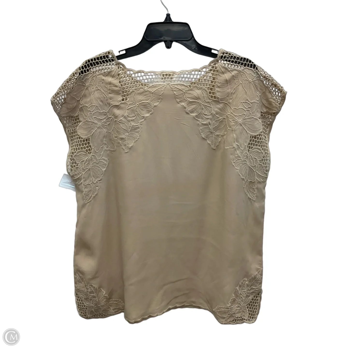 Top Sleeveless By Chicos In Beige, Size: L
