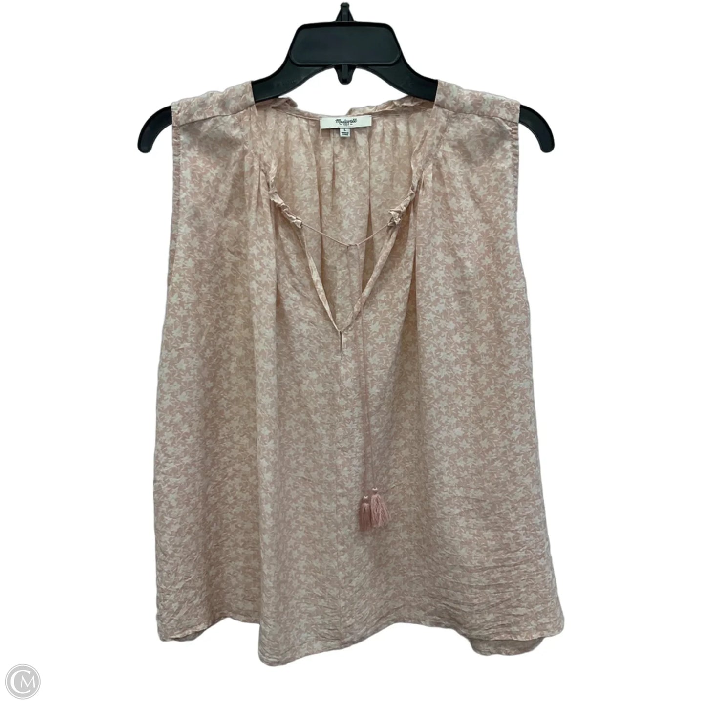 Top Short Sleeve By Madewell In Pink, Size: L