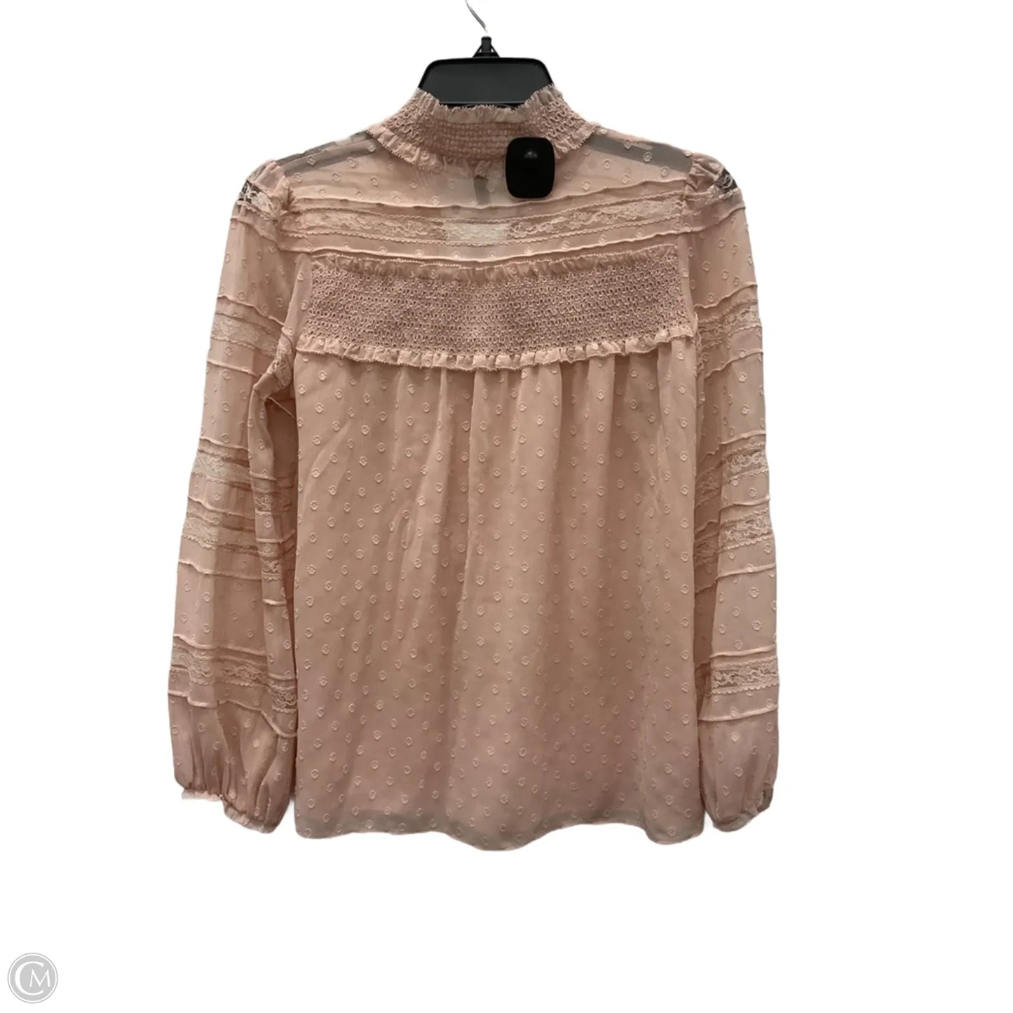 Top Long Sleeve By White House Black Market In Pink, Size: Xxs