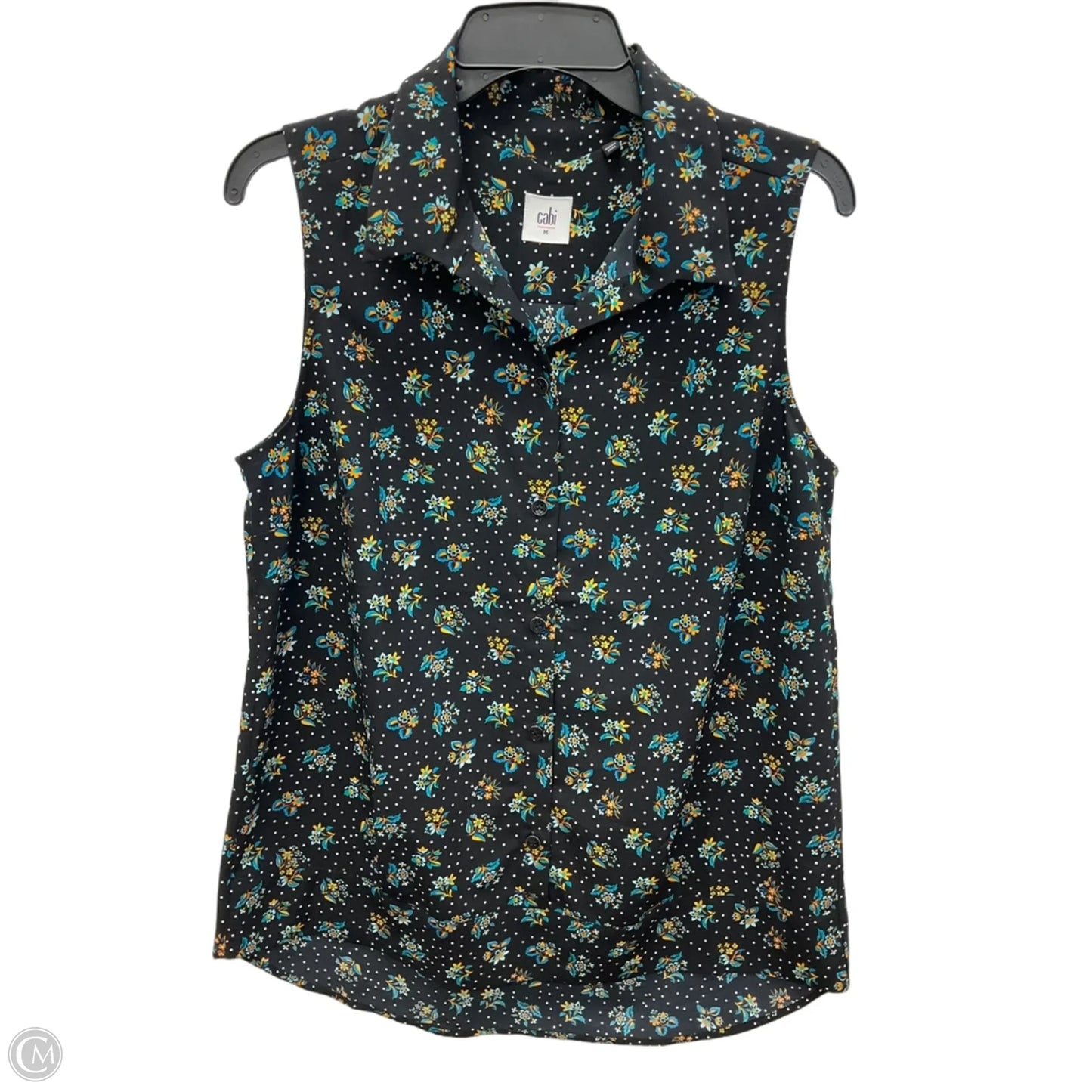 Top Sleeveless By Cabi In Black, Size: M