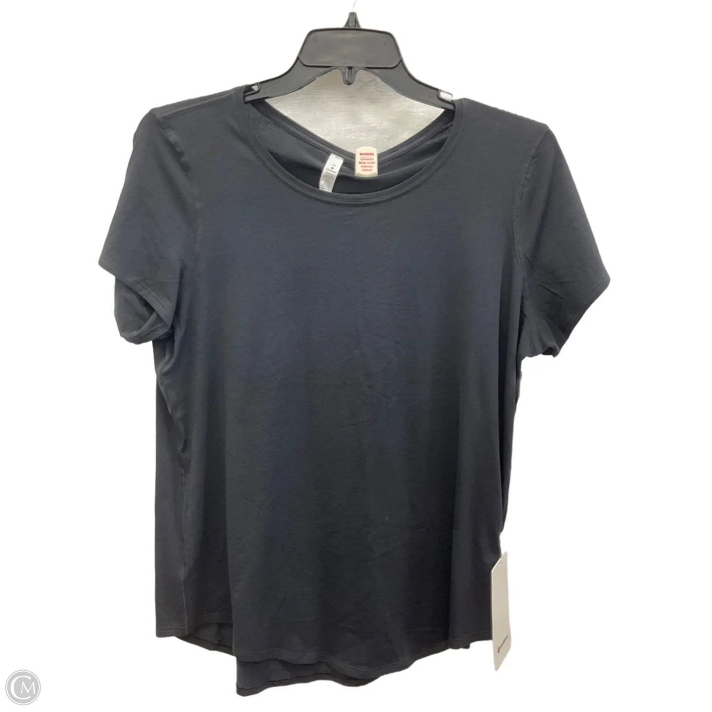 Top Short Sleeve By Lululemon In Black, Size: L
