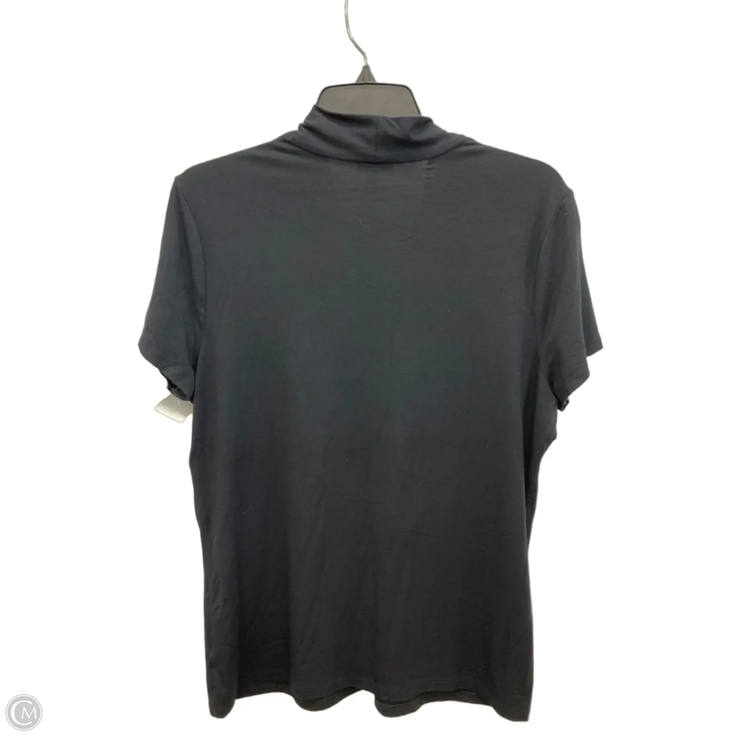 Top Short Sleeve By Talbots In Black, Size: L