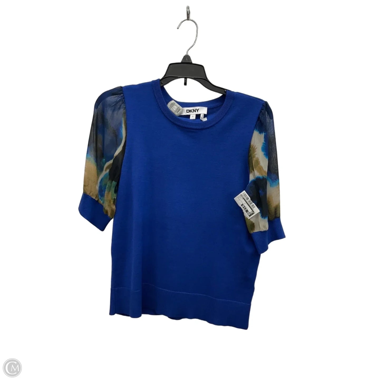 Top Short Sleeve By Dkny In Blue, Size: S