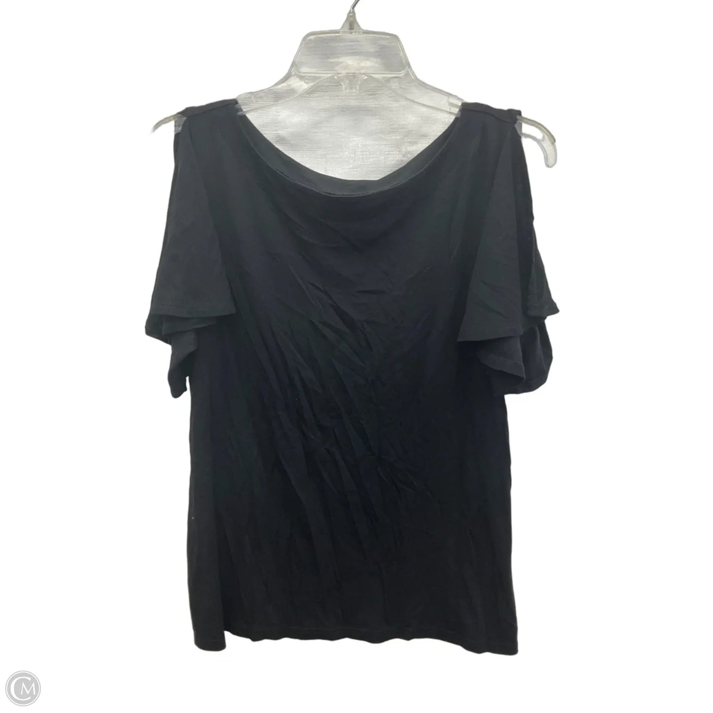 Top Short Sleeve By Loft In Black, Size: M