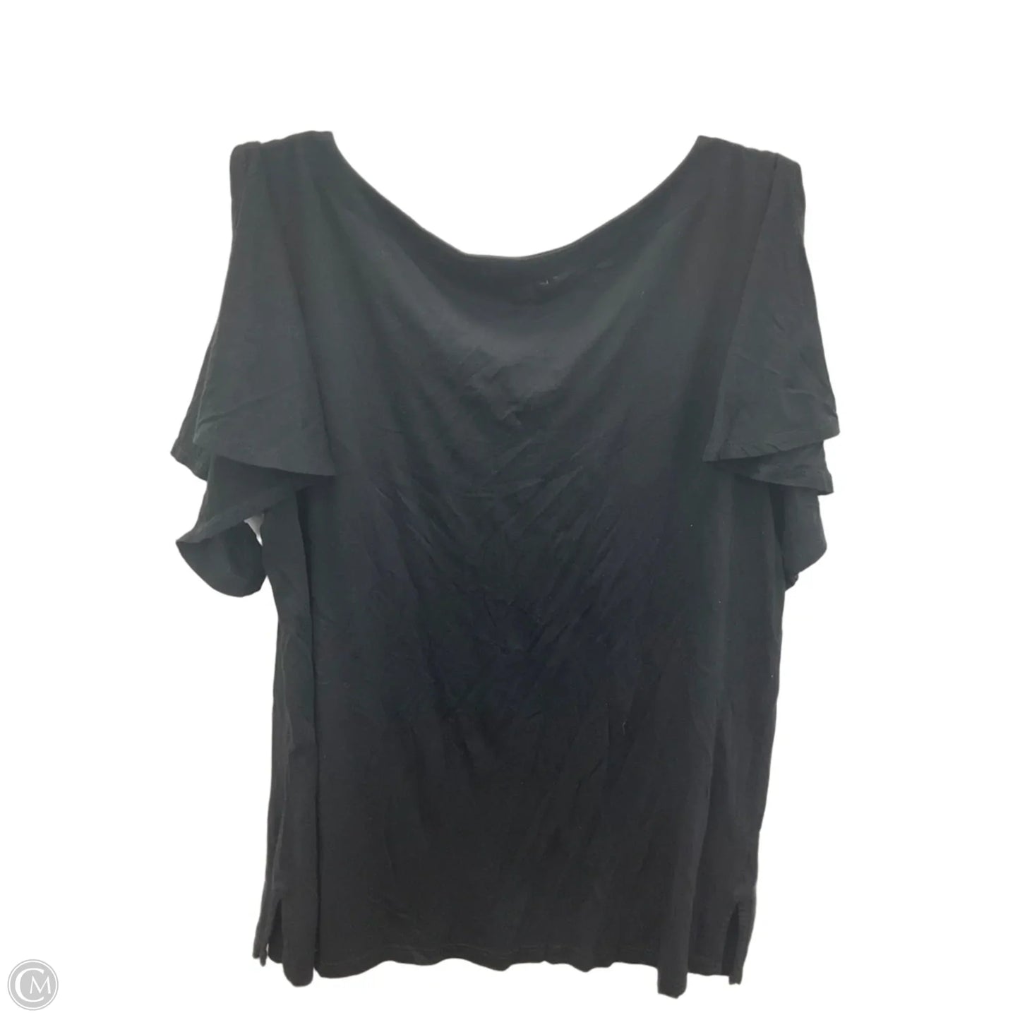 Top Short Sleeve By Loft In Black, Size: M