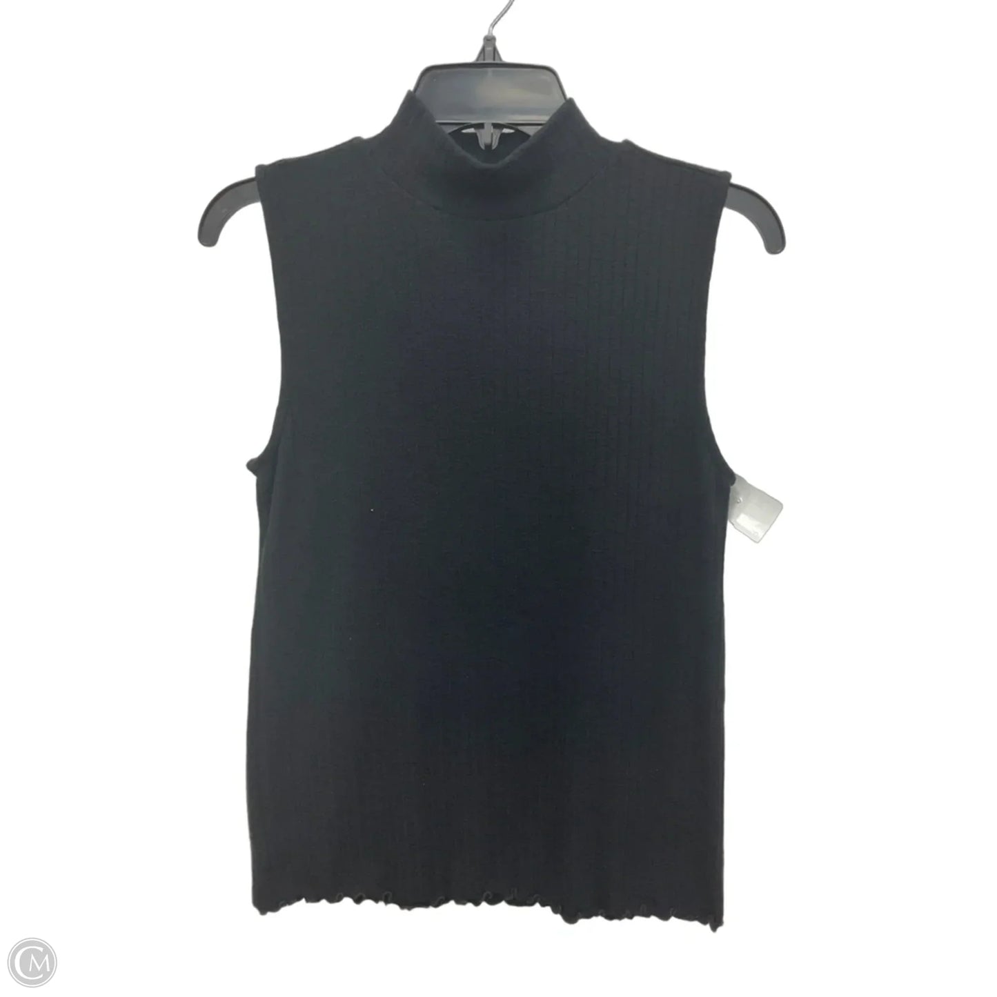 Top Sleeveless By Loft In Black, Size: M