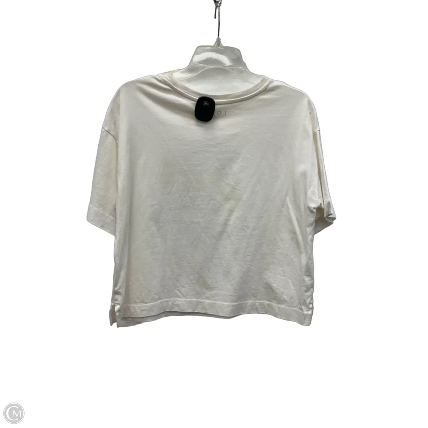 Top Short Sleeve By Loft In Cream, Size: Mp