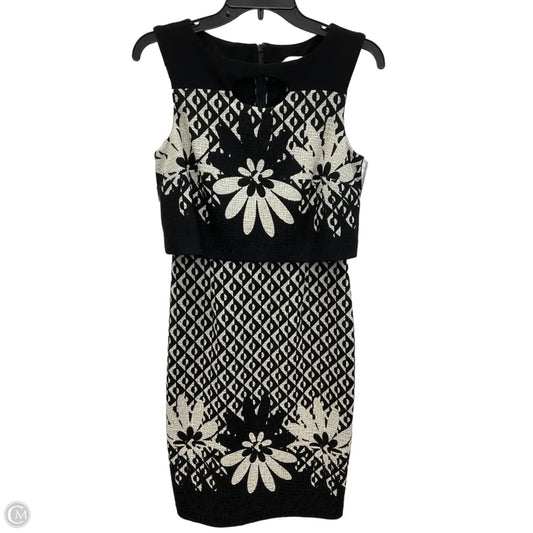Dress Casual Short By Joseph Ribkoff In Black & White, Size: S
