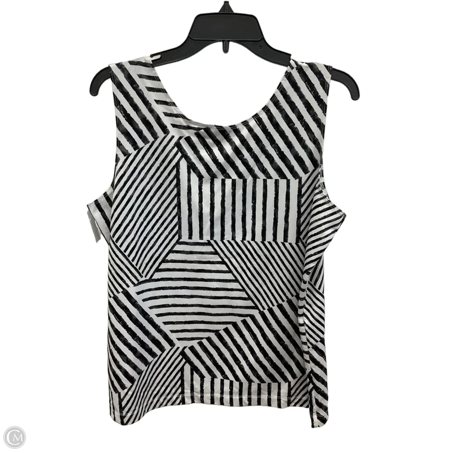 Top Sleeveless Basic By Chicos In Black & White, Size: Xl