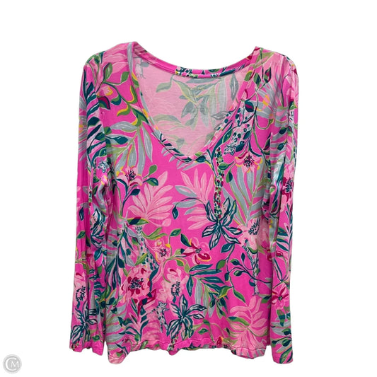 Top Long Sleeve By Lilly Pulitzer In Pink, Size: L