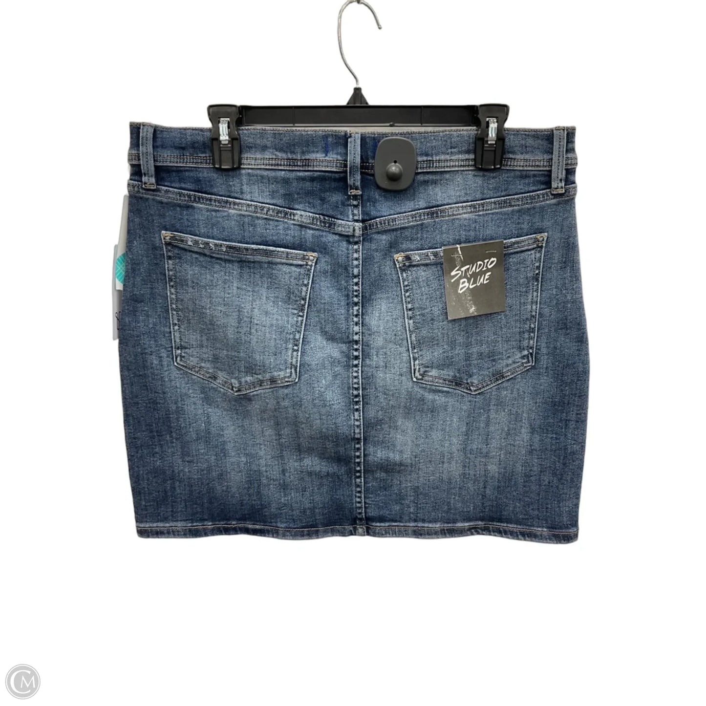 Skirt Midi By Studio Blue In Blue Denim, Size: 14