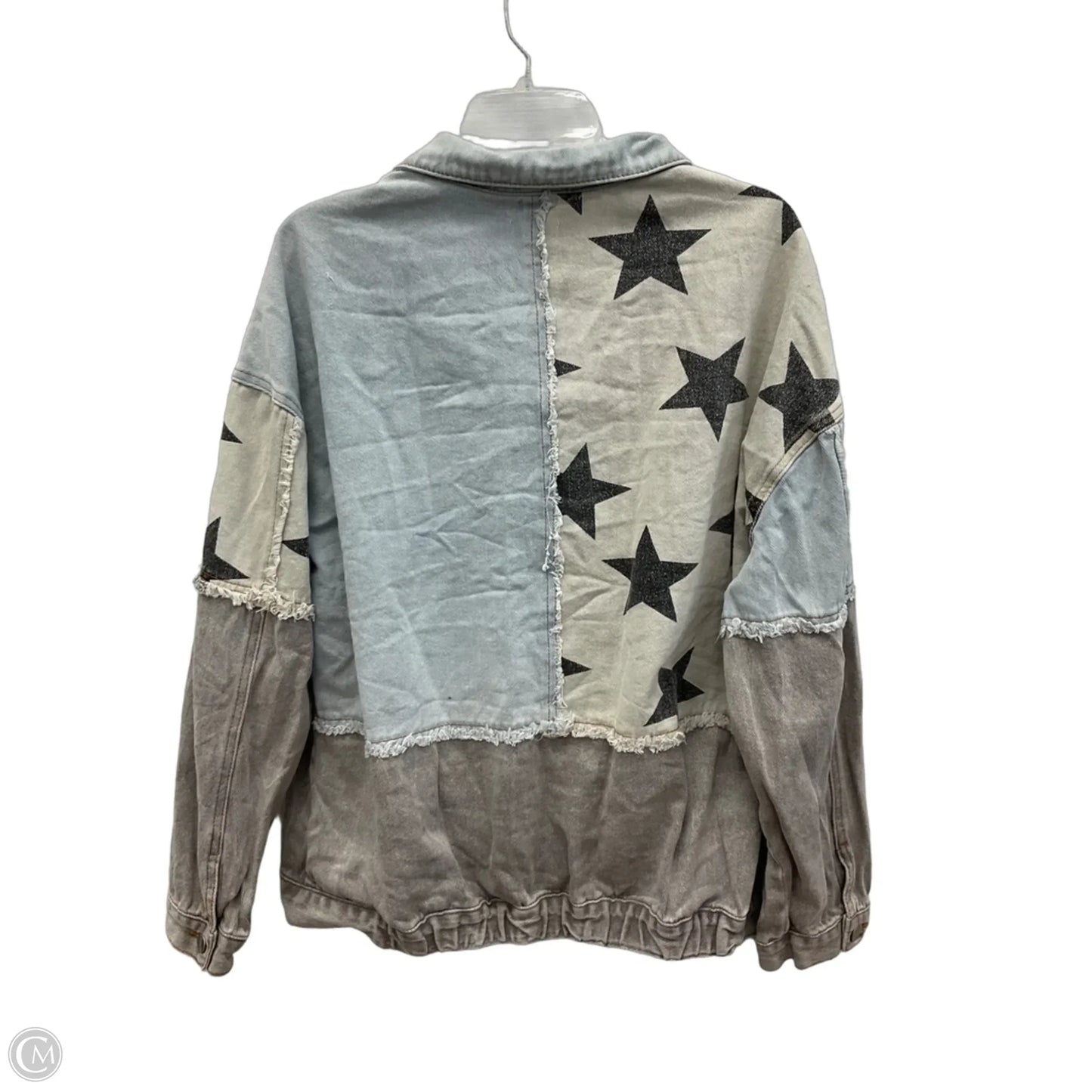 Jacket Denim By Pol In Blue Denim, Size: L