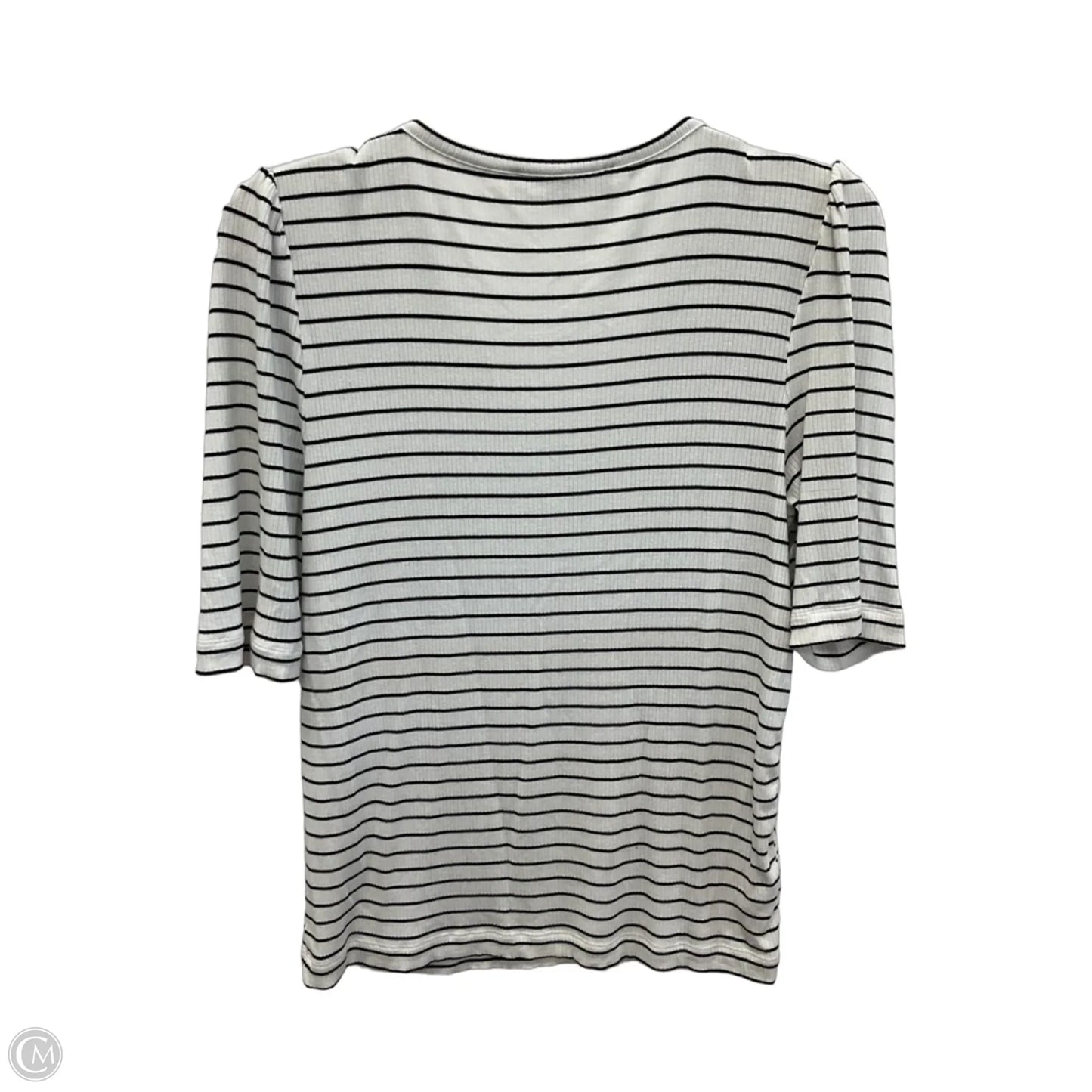 Top Short Sleeve By Loft In Striped Pattern, Size: L