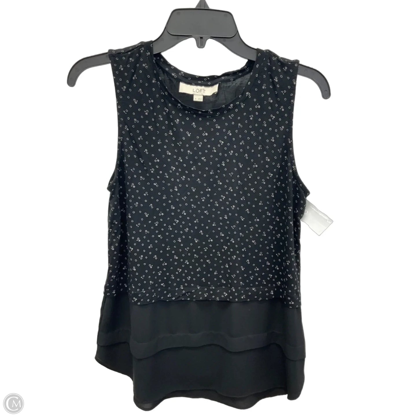 Top Sleeveless By Loft In Black, Size: M