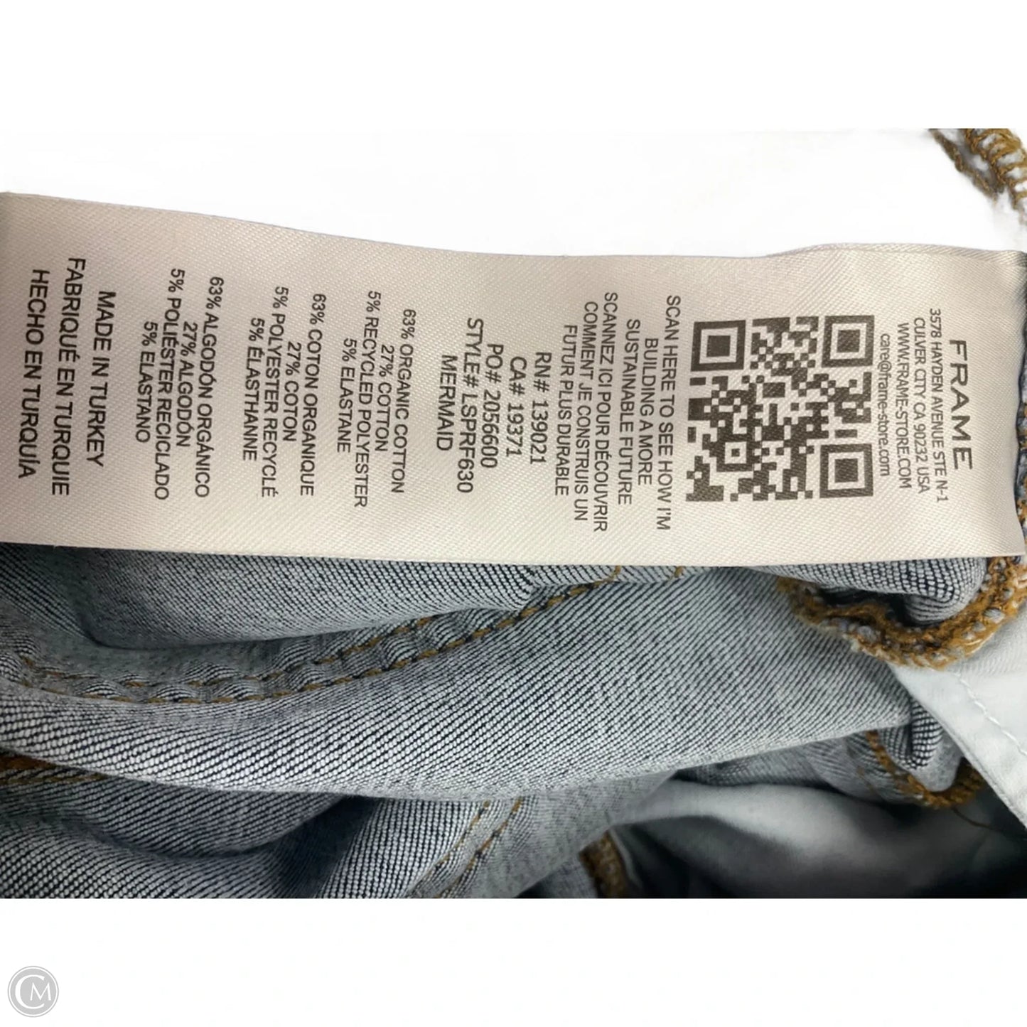 Jeans Boot Cut By Frame In Blue Denim, Size: 8