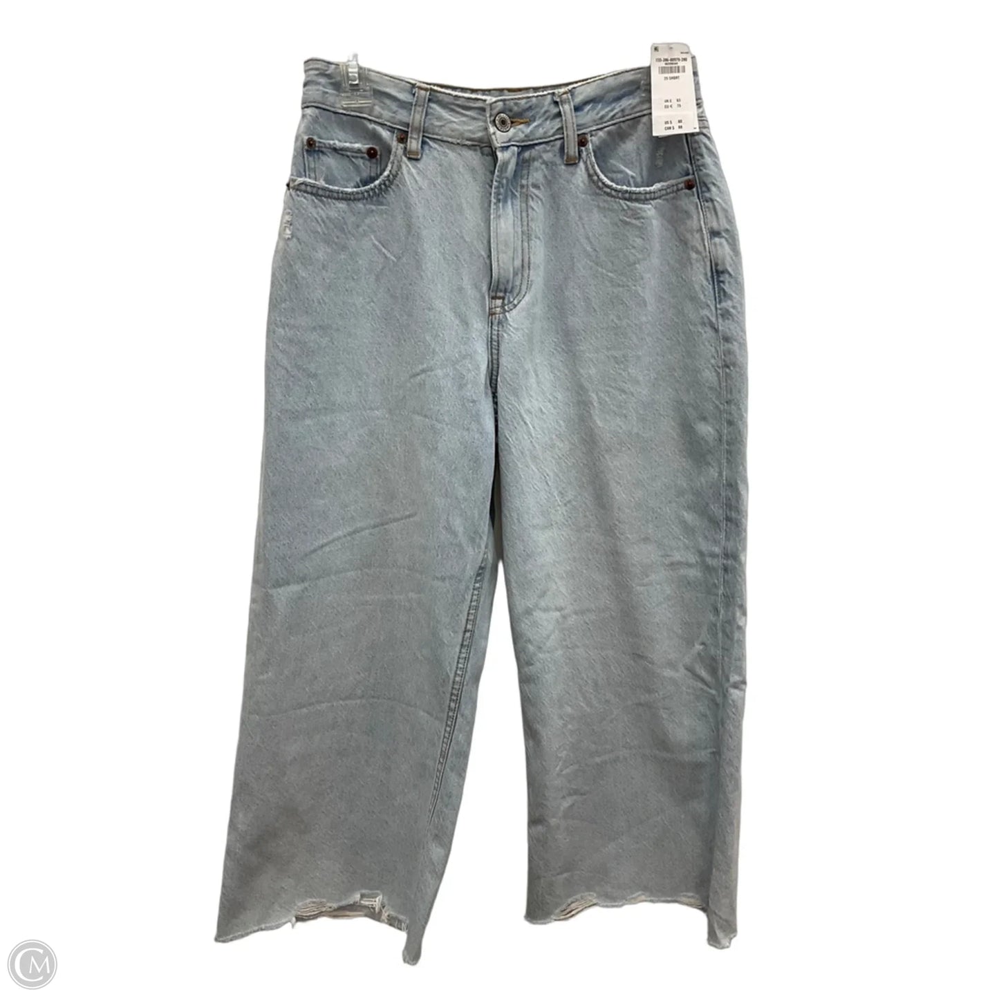 Jeans Cropped By Abercrombie And Fitch In Blue Denim, Size: 2