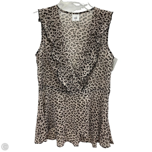 Top Sleeveless By Cabi In Animal Print, Size: Xs