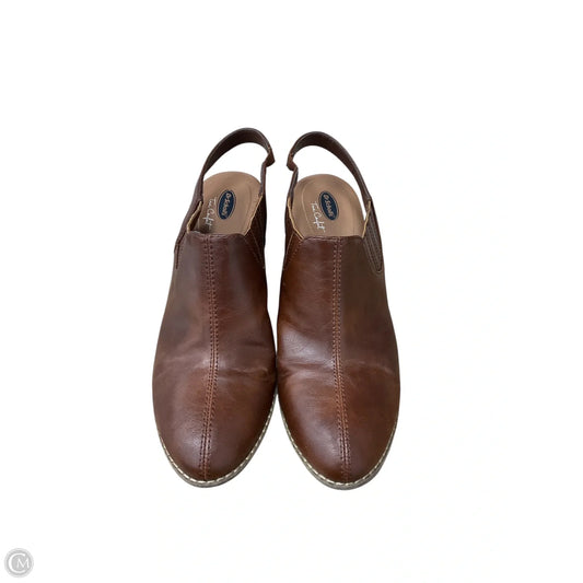 Sandals Heels Block By Dr Scholls In Brown, Size: 8