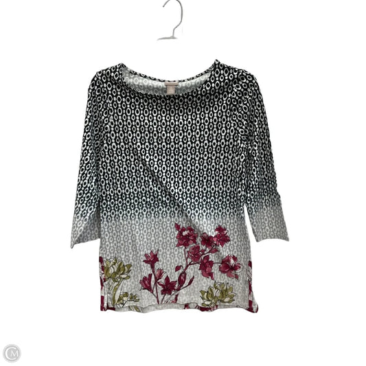 Top Short Sleeve By Chicos In Black & Red, Size: S