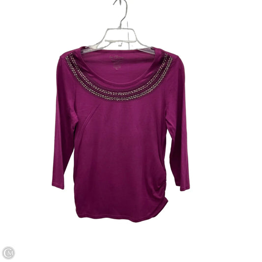 Top Long Sleeve By Chicos In Purple, Size: S