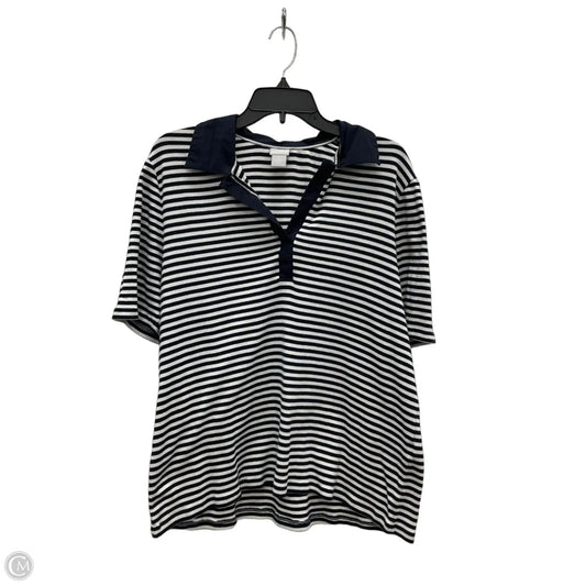 Top Short Sleeve By Chicos In Striped Pattern, Size: 4x