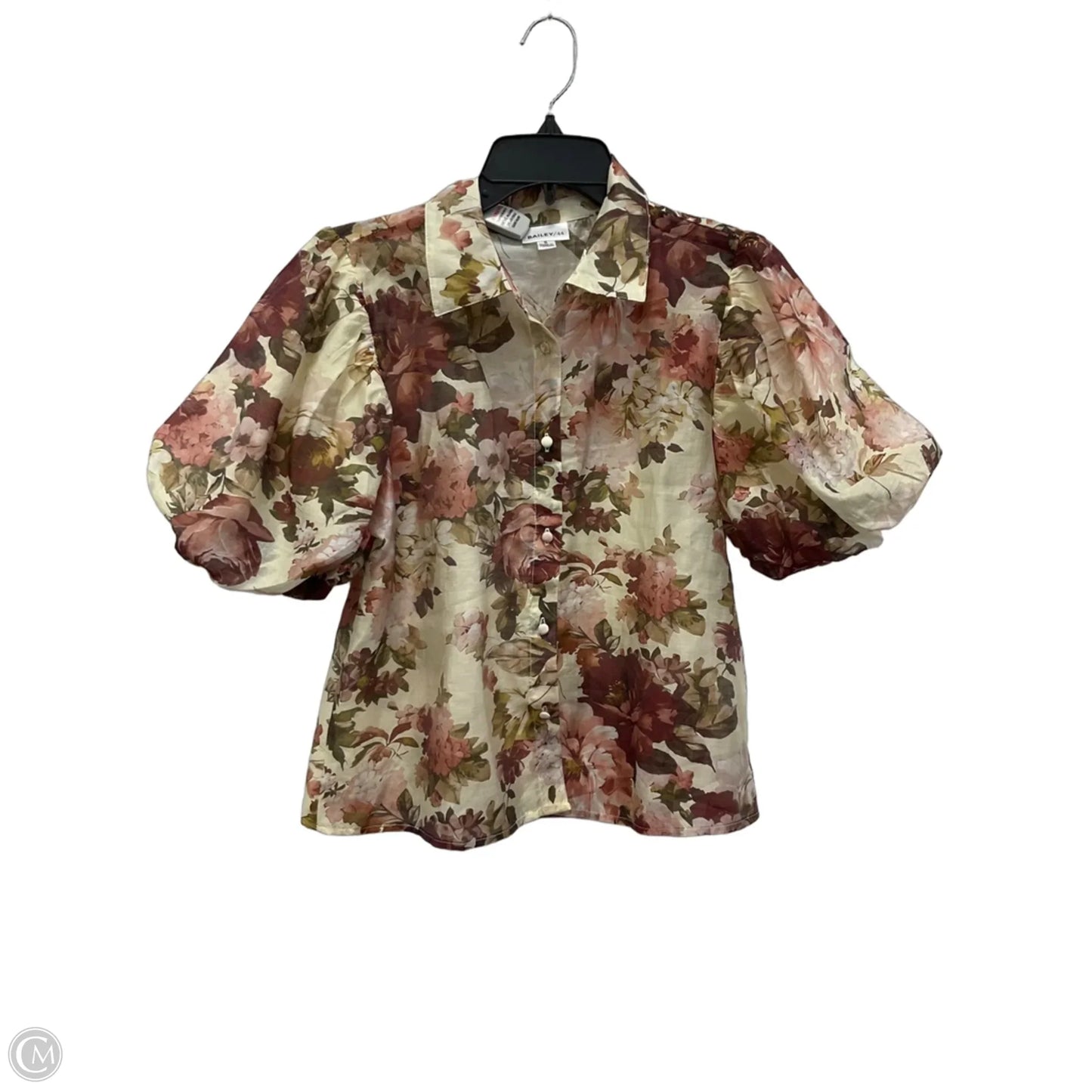 Top Short Sleeve By Bailey 44 In Floral Print, Size: S