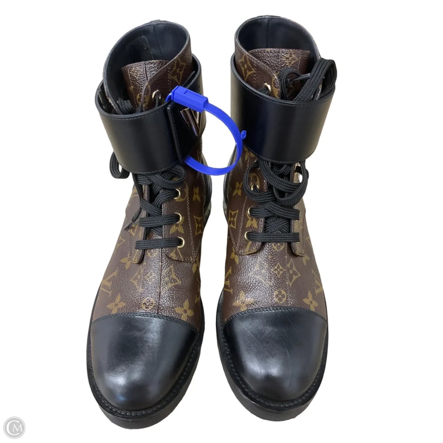 Boots Luxury Designer By Louis Vuitton In Brown, Size: 9