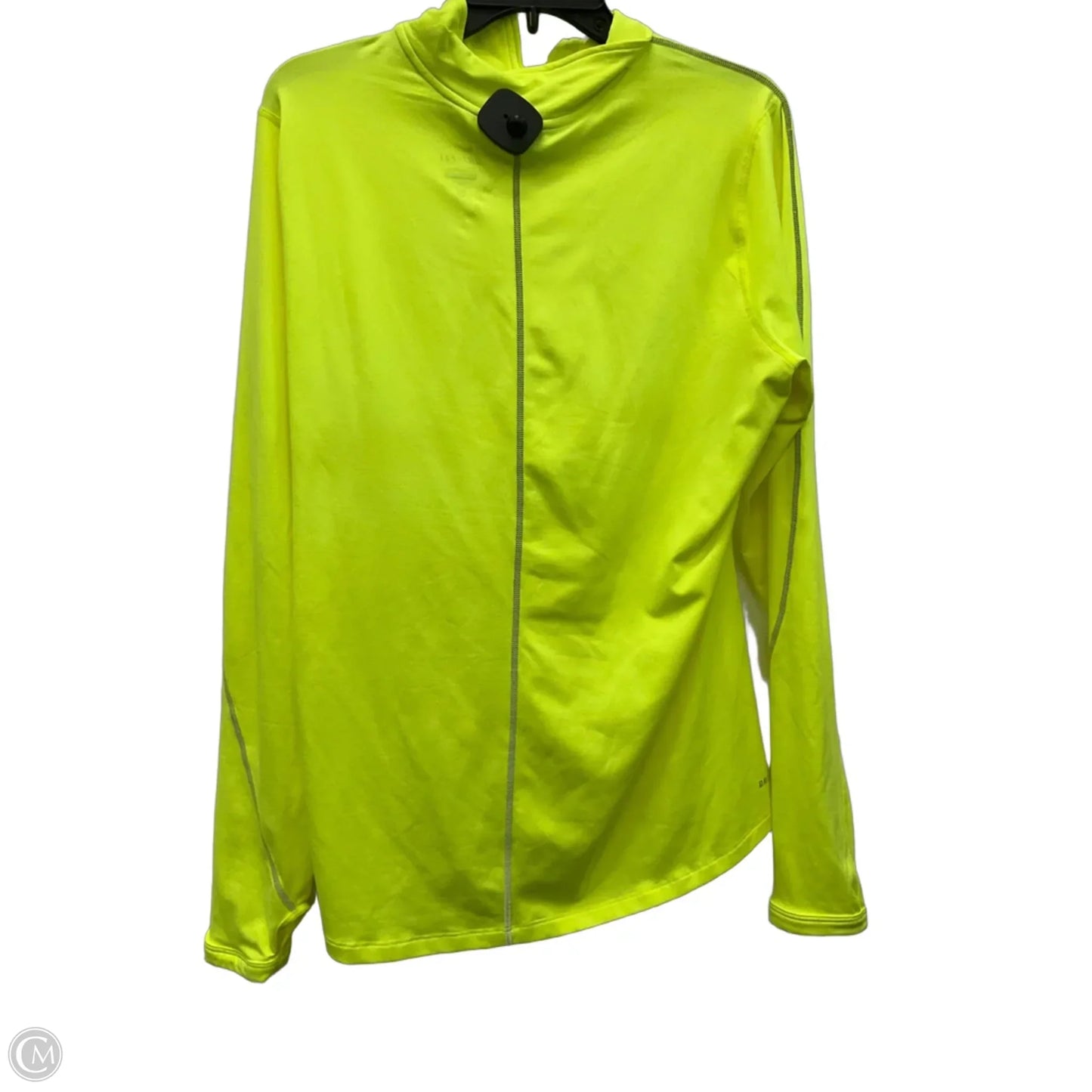 Athletic Top Long Sleeve Collar By Nike Apparel In Yellow, Size: Xl